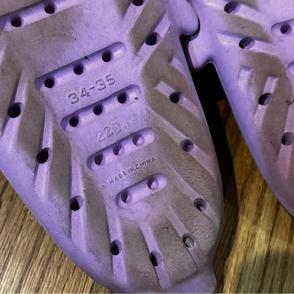 Purple Shark Slippers girls size 2-2.5
